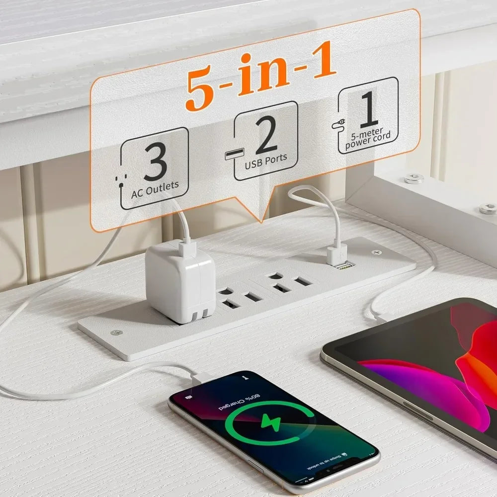 Gaming Desk with Drawers and Printer Space,Computer Desk with File Drawers Cabinet,Study Writing Office Desk