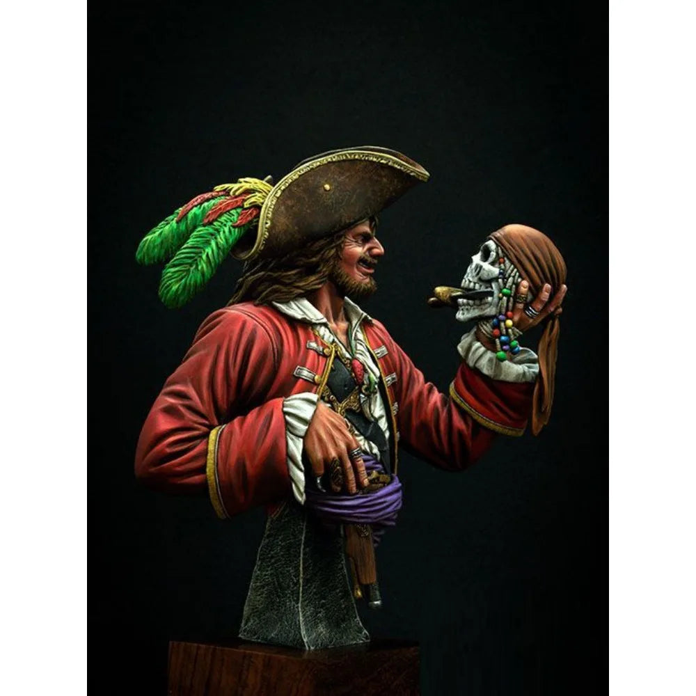 1/9 Pirate Resin What Do You Think? Character Bust Blank Model DIY 3D Printing Unassembled Unpainted Self-assembly Craft