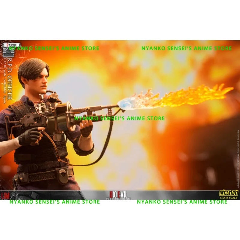 In Stock LimToys Resident Evil Leon S. Kennedy R.P.D. Officer 1/12 Action Figure Anime Model Trendy Toy Desktop Doll Collectible