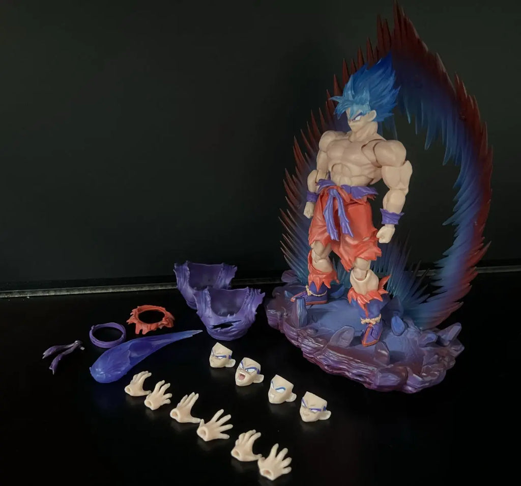 New E&C Dragon Ball Z Goku Kaiouken Figure Super Saiyan Son Goku Action Figure Pvc Statue Model Doll Collection Decoration Toys