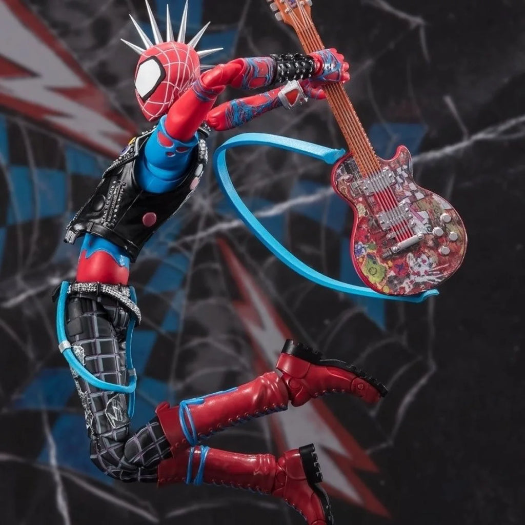 16cm CT MARVEL  Across the SpiderVerse Spider Punk Hobby Anime Collection Action Figures Mobile Handheld Toy Model Ornament Gift