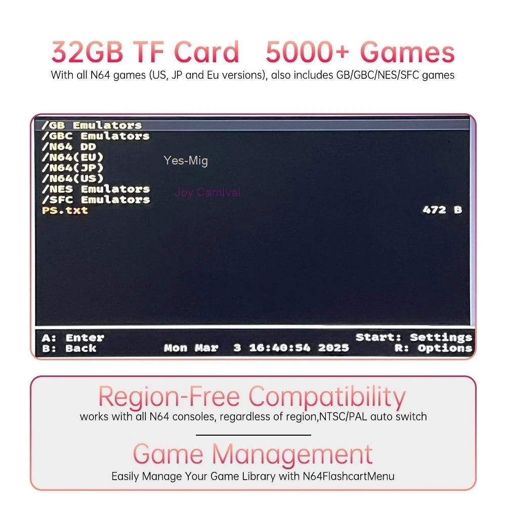 New SC64 Flashcart For Nintendo 64 Video Console Games SummerCart64 And 64DD Also Play GB/GBC/FC/SFC Games By Emulator