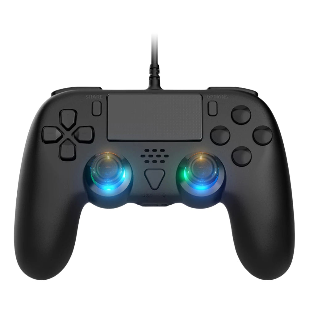 Kabelgebundenes Controller-Gamepad für PS5/PS5 Slim/PC mit Turbo/Dual-Vibration/6-Achsen-Gyroskop