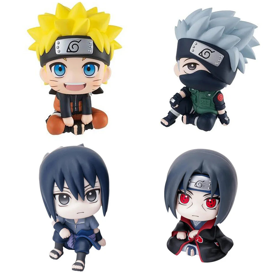 Anime Naruto Figure Naruto 9cm Kakashi Action Figure Q Version Kawaii Sasuke Itachi Figurine Car Decoration Collection Model