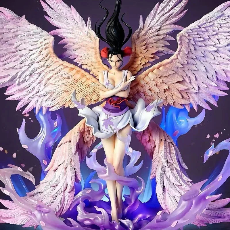 One Piece Anime King Handgefertigtes Skypainting Robin Sechsflügeliger Engel Großformatige Schönheitsdekoration Actionfigur Sammlermodell