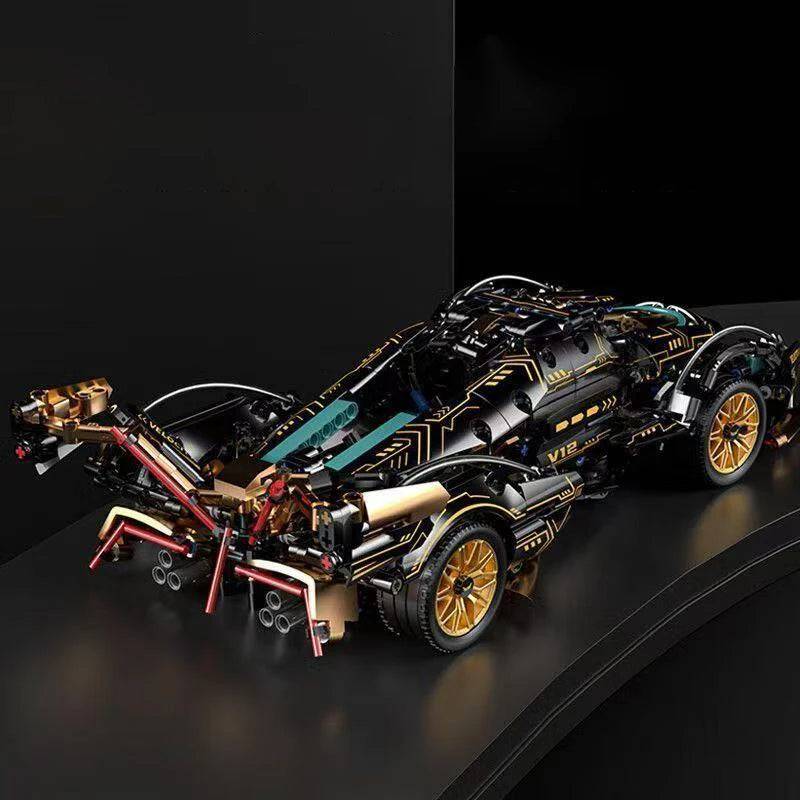 1690 Pieces, Green Racing Building Block Toys, Abs Materials, Manual Toy Building Blocks Assembly, Home Furnishings, Office Desktop Furnishings