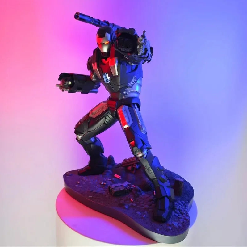 New In Stock War Machine Full Body Image Scene Version Resin Figurine Glowing Marvel Desktop Decoration Ornament Birthday Gift