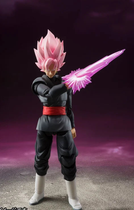 In Stock 100% Original Bandai SHF SH FIGUARTS Dragon Ball Goku Goku Black Action Character Anime Model Toy Pink Hair PVC Gift
