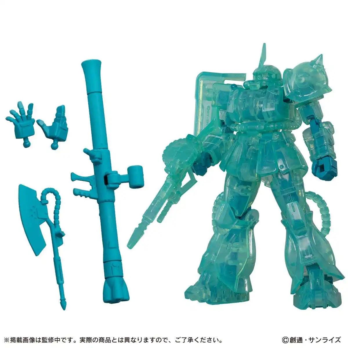 Bandai Gundam Limited Edition Neon Gurren Lagann Color Transparent Action Figurine Original Zazuo Set For Collecting Displaying
