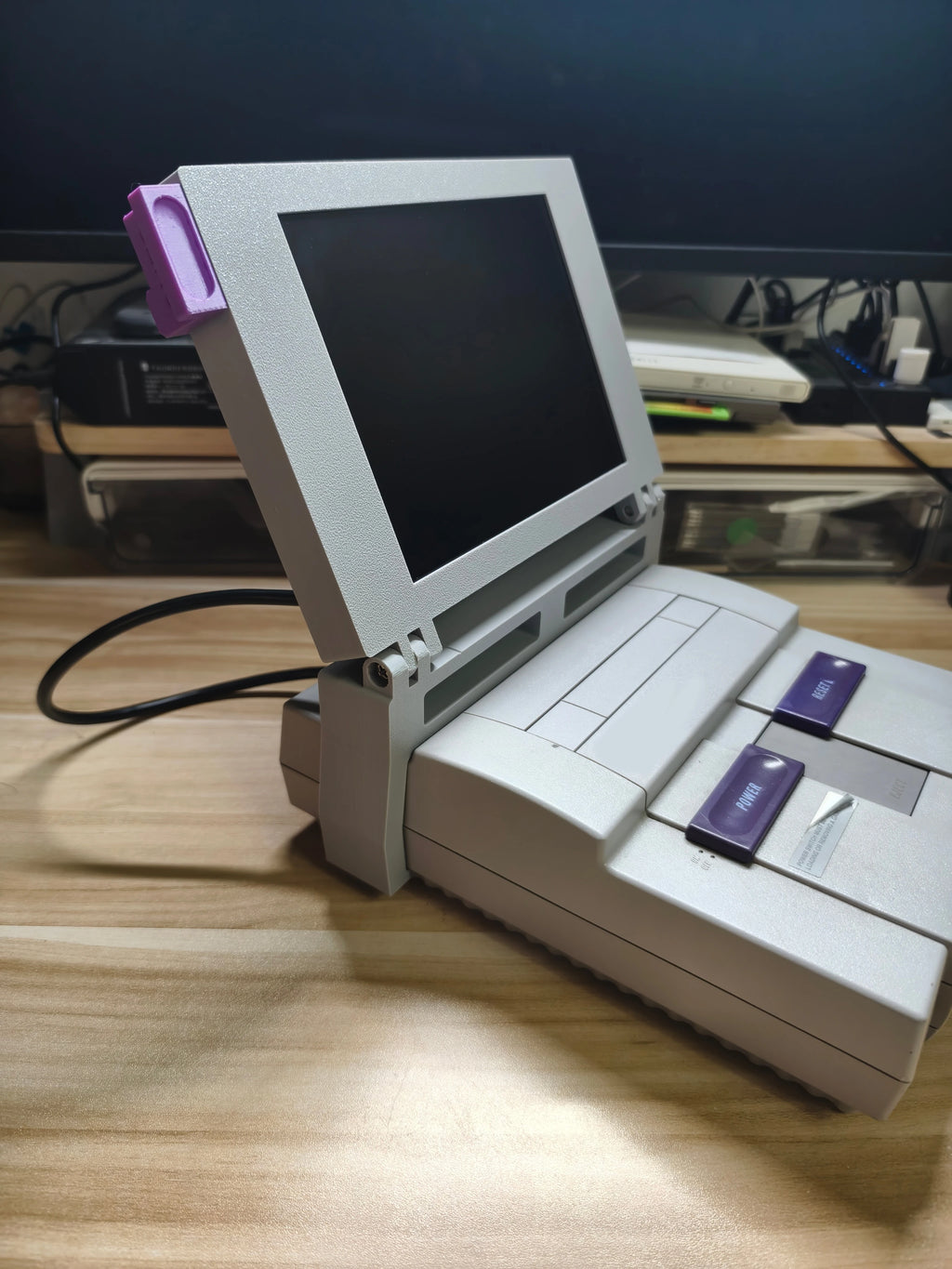 8Inch SNES Retro Arcade Game Machine 3D PRINT Portable Display Mini Monitor With Stereo For SNES ARCADE Game console