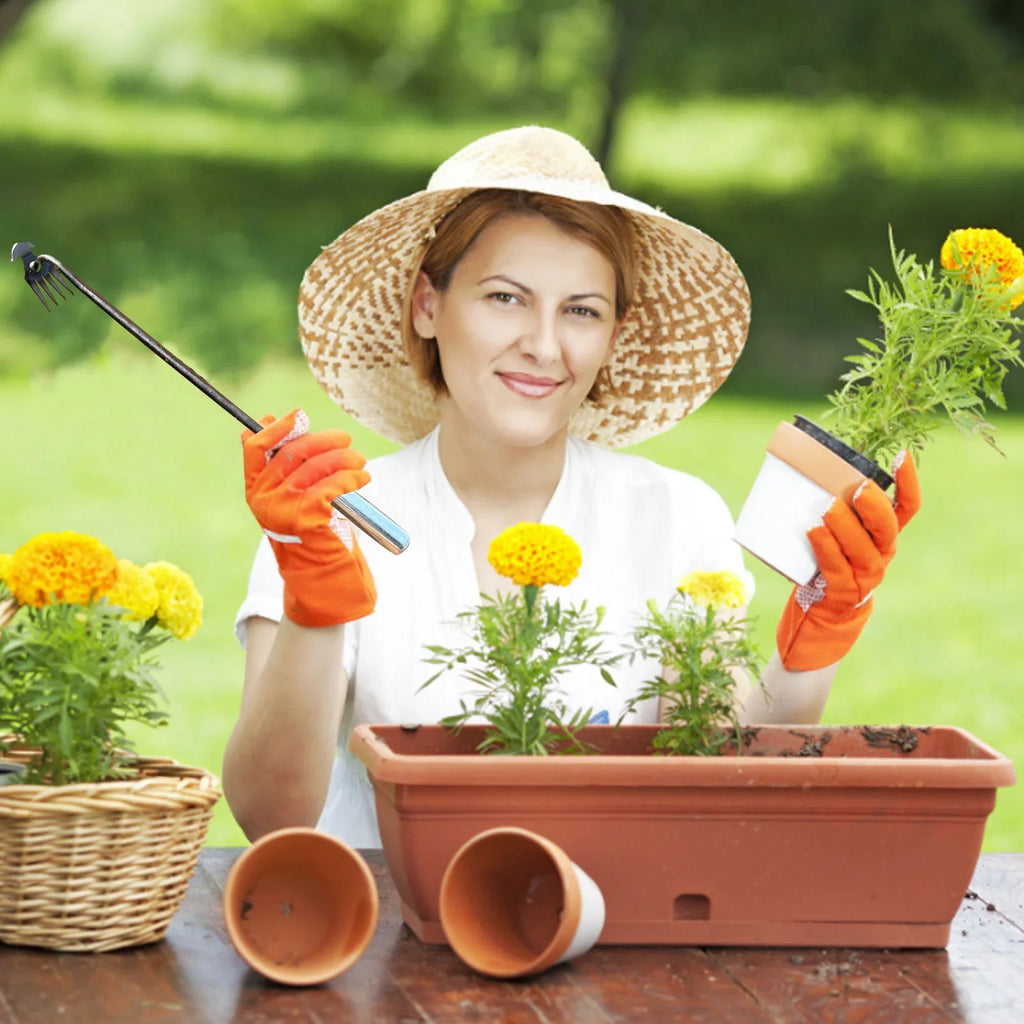 Hand Weeder Tool with Long Handle Manual Weed Digger for Yard Lawn Farmhouse Gardening