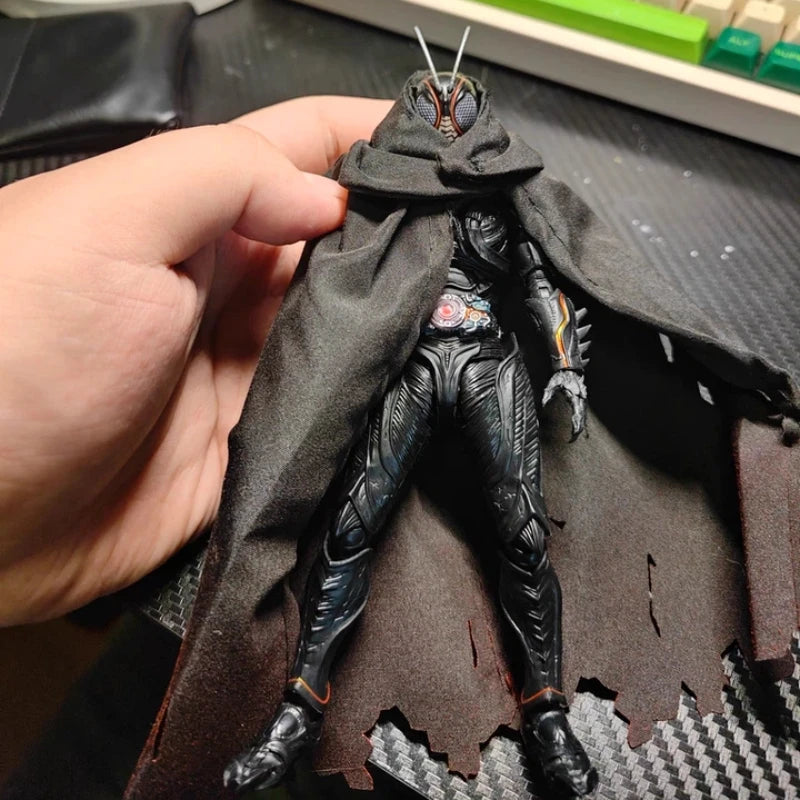 1/12 Scale Tactical Fabric Cloak Cape with Wire for Figma SHF Mecha Girl Action Figures Doll Outfit Display Accessories