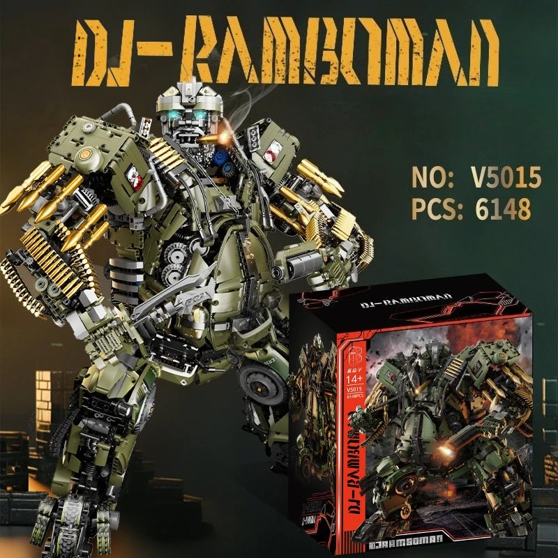 6148PCS Technical Inspector Mecha Building Blocks Creative Hobby Robot Model Collection Bricks Toy Gift For Boy