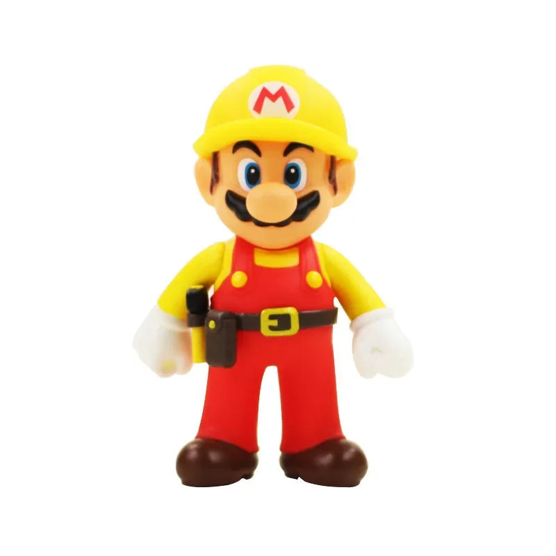 Super Mario Bros Action Figure Toys Toad Peach Luigi Yoshi Donkey Kong Wario Anime Model Ornaments For Children Birthday Gift