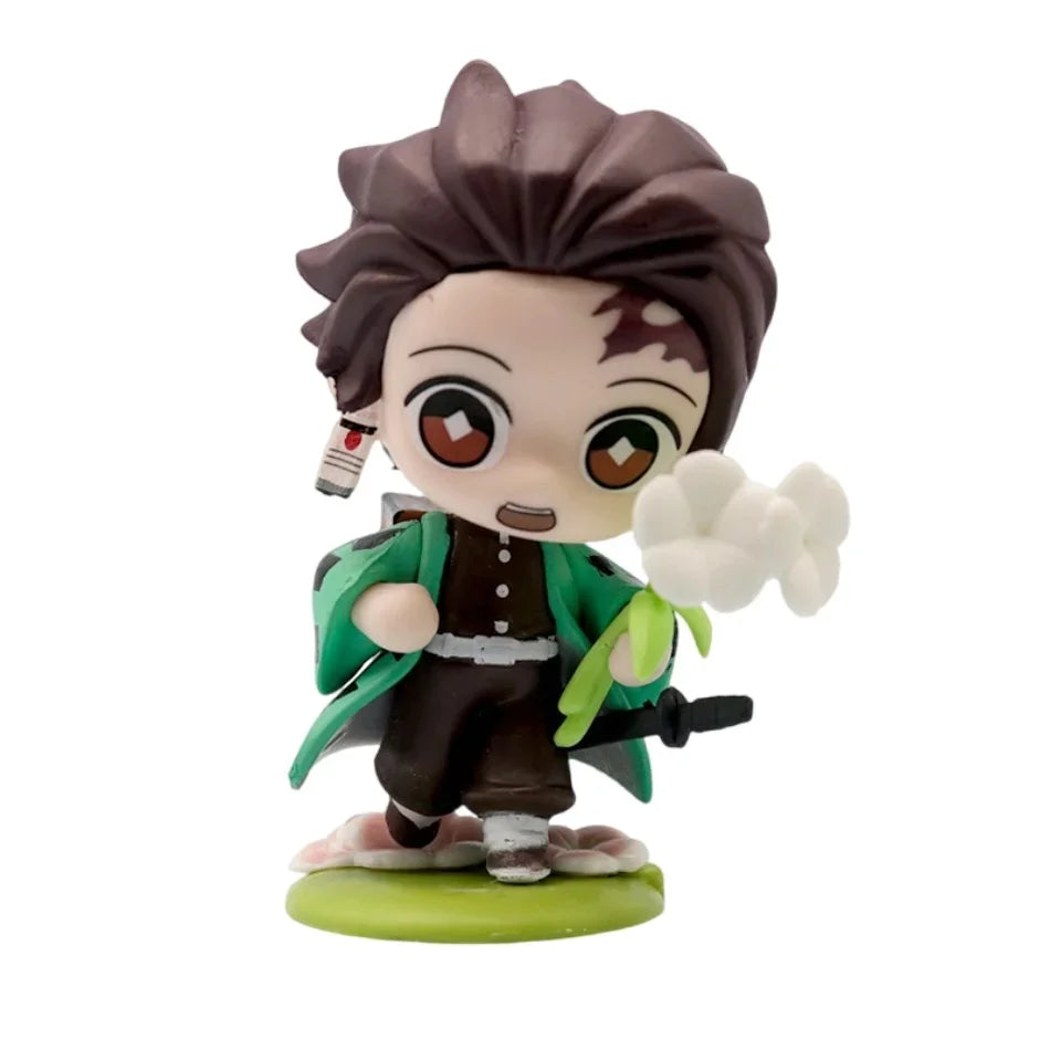 12 Styles Demon Slayer Anime Figure Set Q Version PVC Collectible Model Toy for Kids Adults Anime Fans Gift