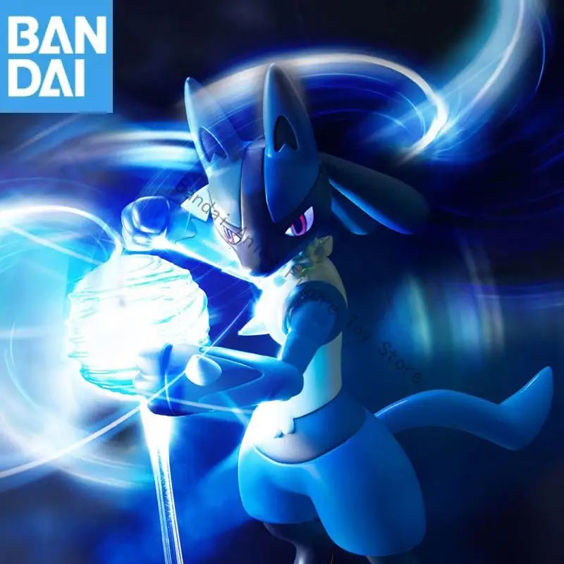 In Stock Original Genuine BANDAI NAMCO Pokemon PLAMO COLLECTION SELECT SERIES 44 Riolu and Lucario Assembly Action model gift