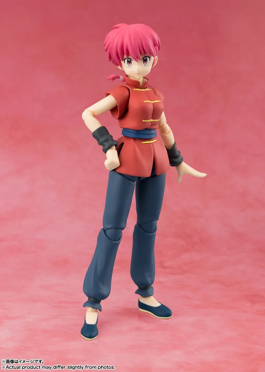 Original BANDAI Anime Ranma 1/2 Saotome Ranma S.H.Figuarts Ranma Nibun-no-Ichi Action Figure Toys PVC Model Collection Doll