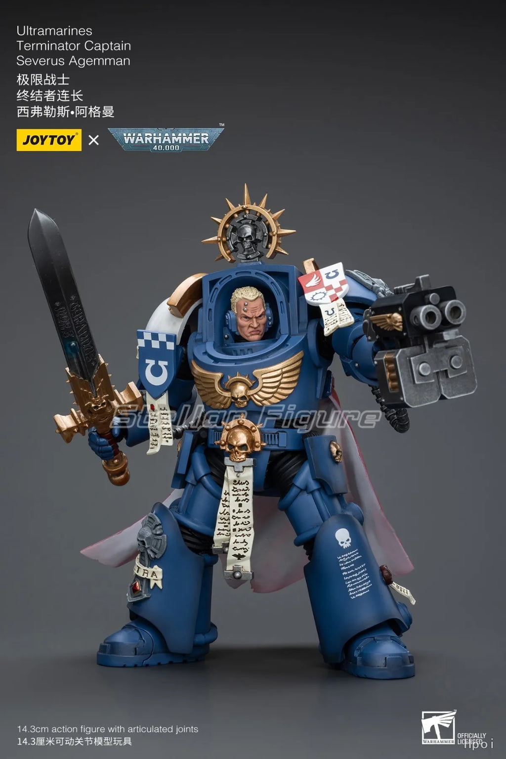 【SF】JOYTOY 1/18 Action Figure Ultramarines Terminator Captain Severus Agemman Model Toys Gifts Collection Ornaments
