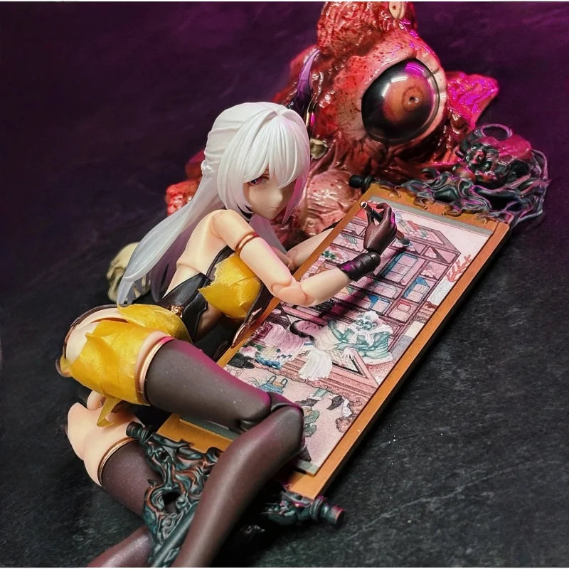 Eiifox&BearPanda Painted Skin Action Figure Hua Xia Gods And Ghosts Series Collectible Posable Desktop Display For Anime Fans