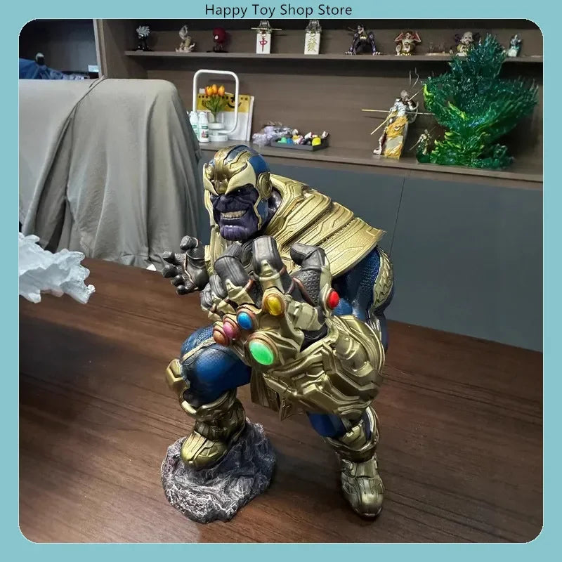Marvel Avengers Thanos Infinity Gauntlet 36cm PVC Action Figure Statue Desktop Decoration Gift Collection