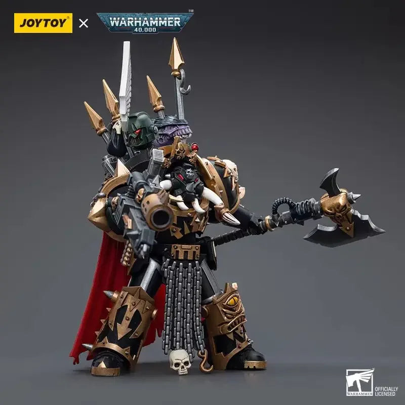JOYTOY Warhammer 40k 1/18 Action Figures Anime Chaos Space Marines Black Legion Chaos Lord in Terminator Armour【In Stock】