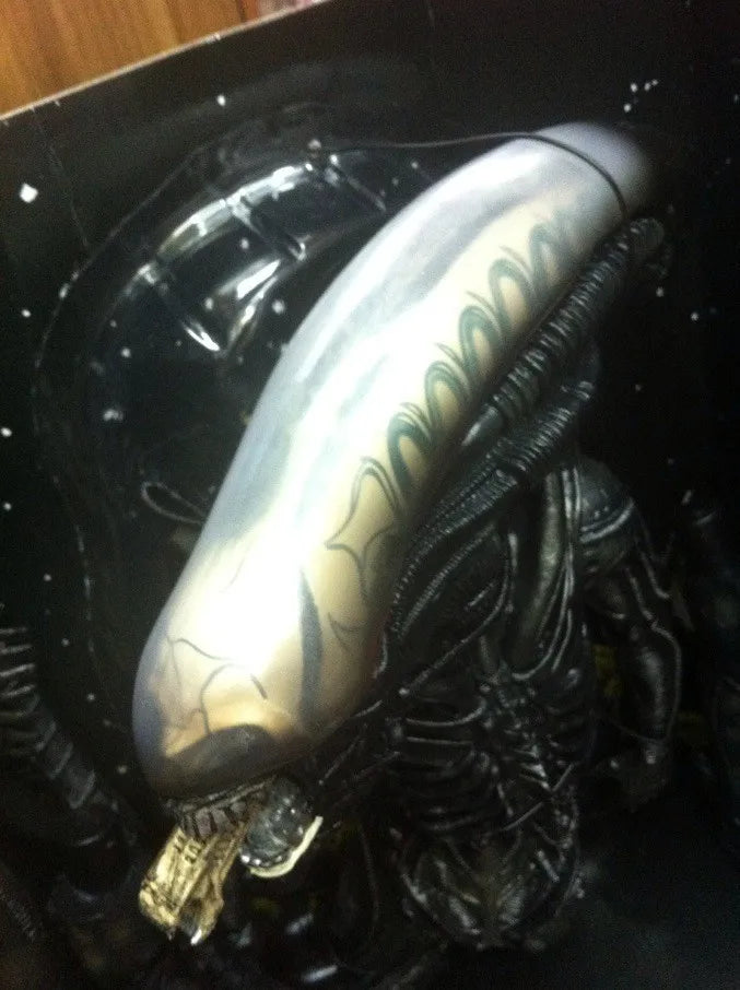 New 18inch Alien Horror Halloween 1979 transparent skull Warrior alien battle reverse alien movable doll model figurine desktop