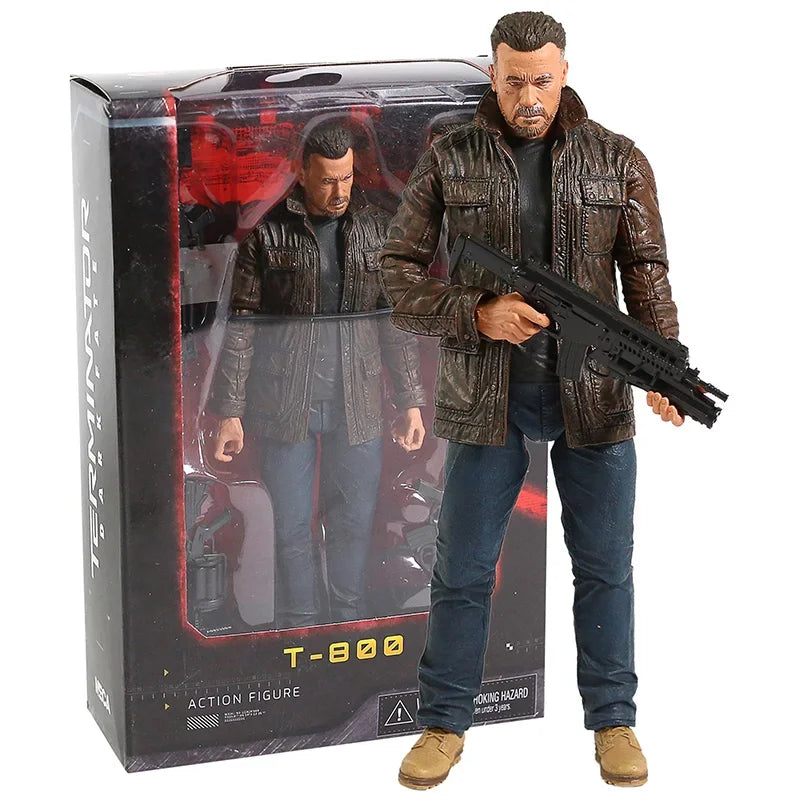 NECA Терминатор 2: Денят на страшния съд T-800 Арнолд Шварценегер PVC екшън фигурка колекционерски модел играчка 7" 18см