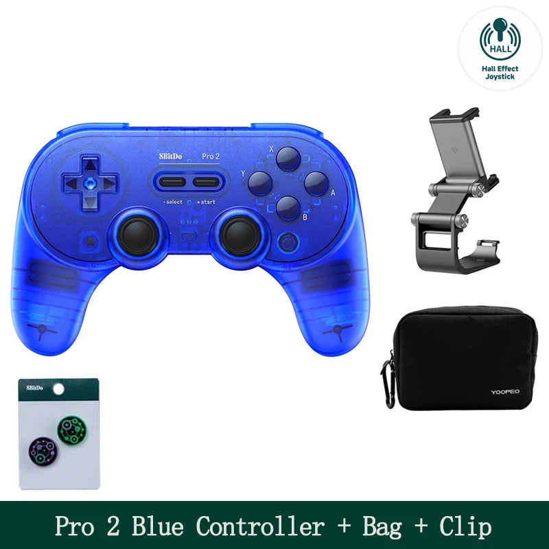 8Bitdo Pro 2 Bluetooth Gamepad Control with Hall for Switch PC macOS Android Steam Raspberry Pi Nintendo Switch Game Controller