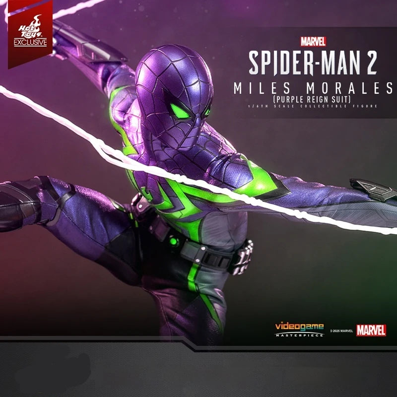 High-Quality Marvel Spider-Man 2 Miles Morales Purple Reign Dynasty Suit 1:6 Action Figure Collectible Toy For Adults