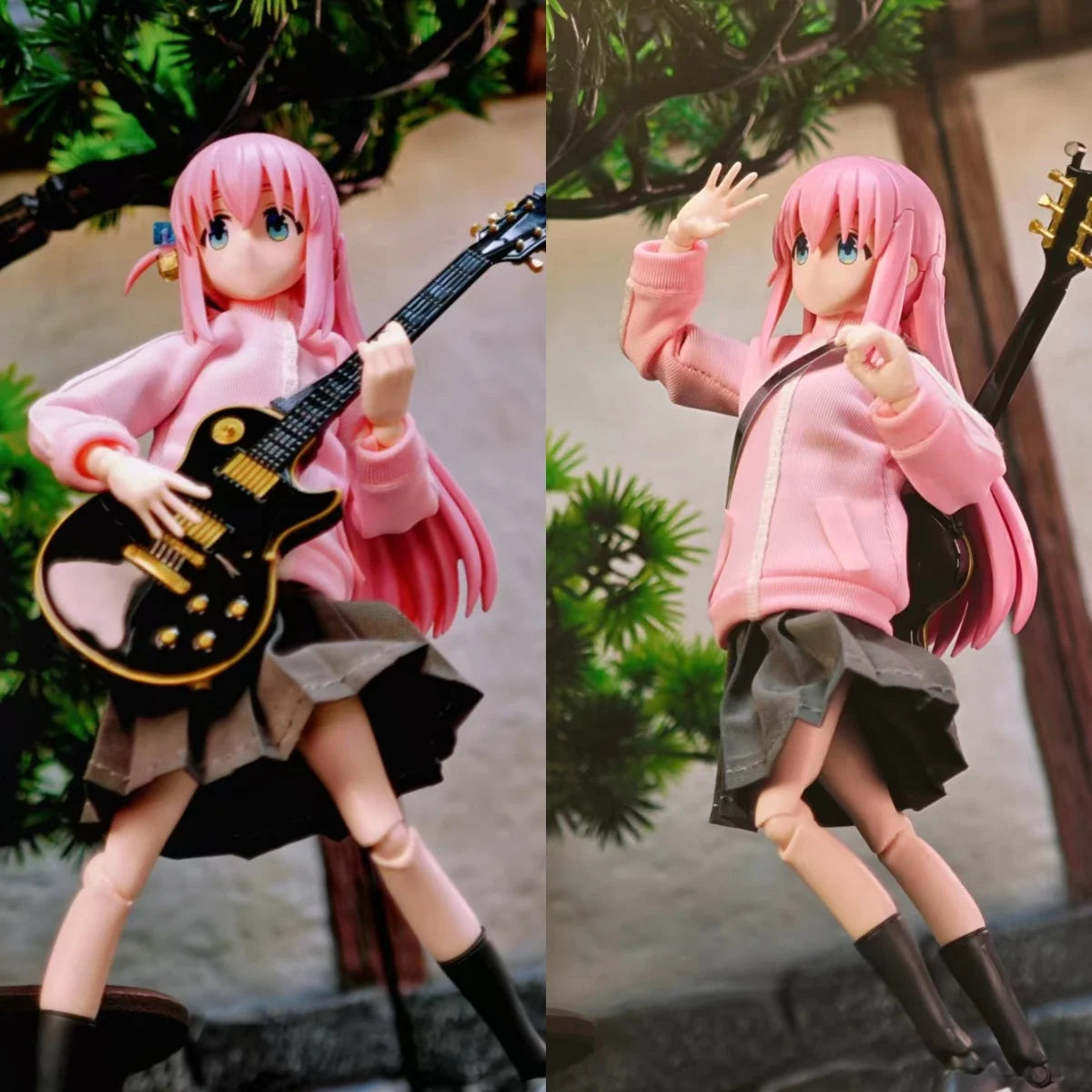 New Stock 1/12 Scale Female Soldier Boki Lonely Rock Clothes Pink Skirt Pants Set For 6in Figma Action Figure Toy