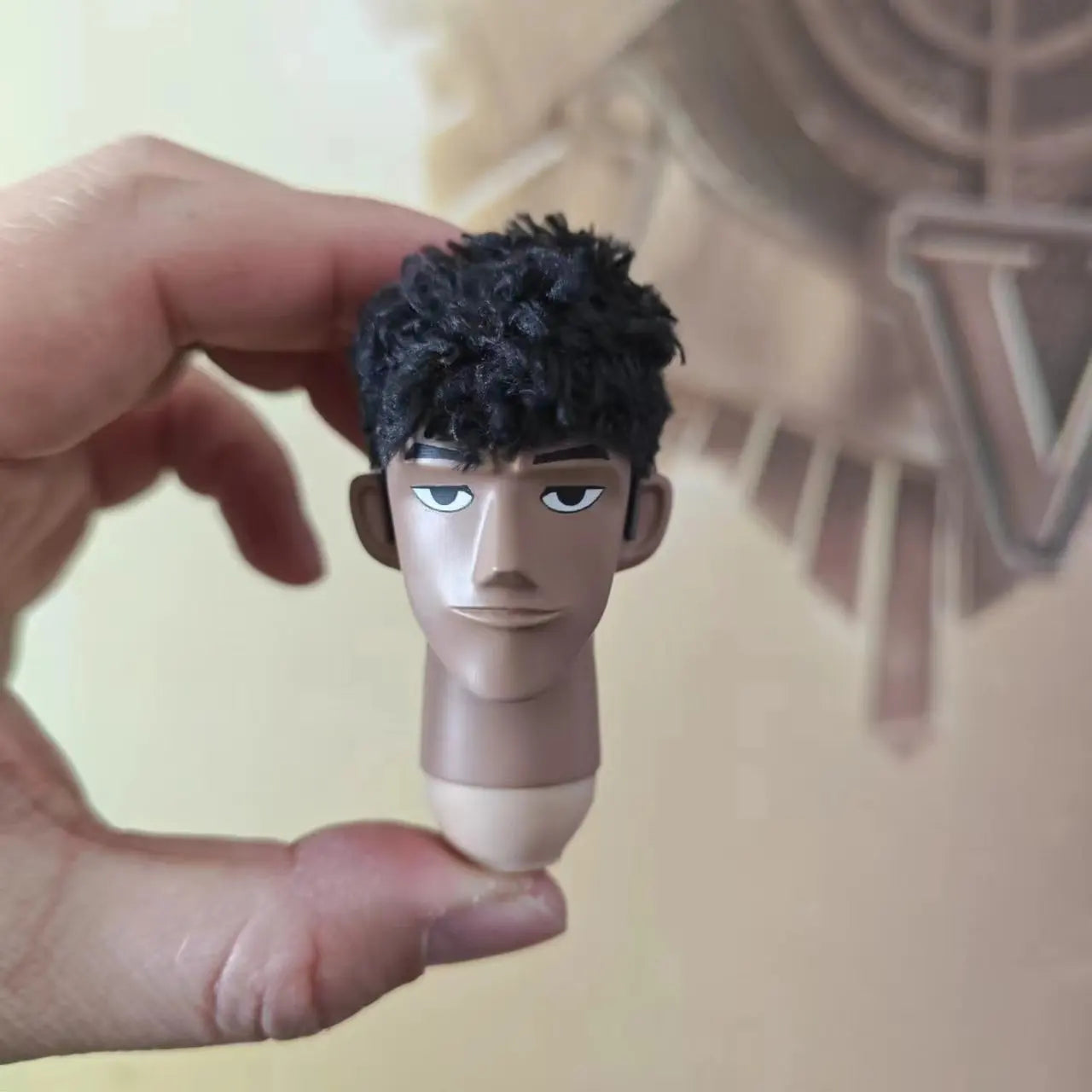 Customized 1/6 Scale Trendy Anime Male Solider Head Sculpt Boy Transplanted Hair Head Played Model for 12in Action Figure Toy
