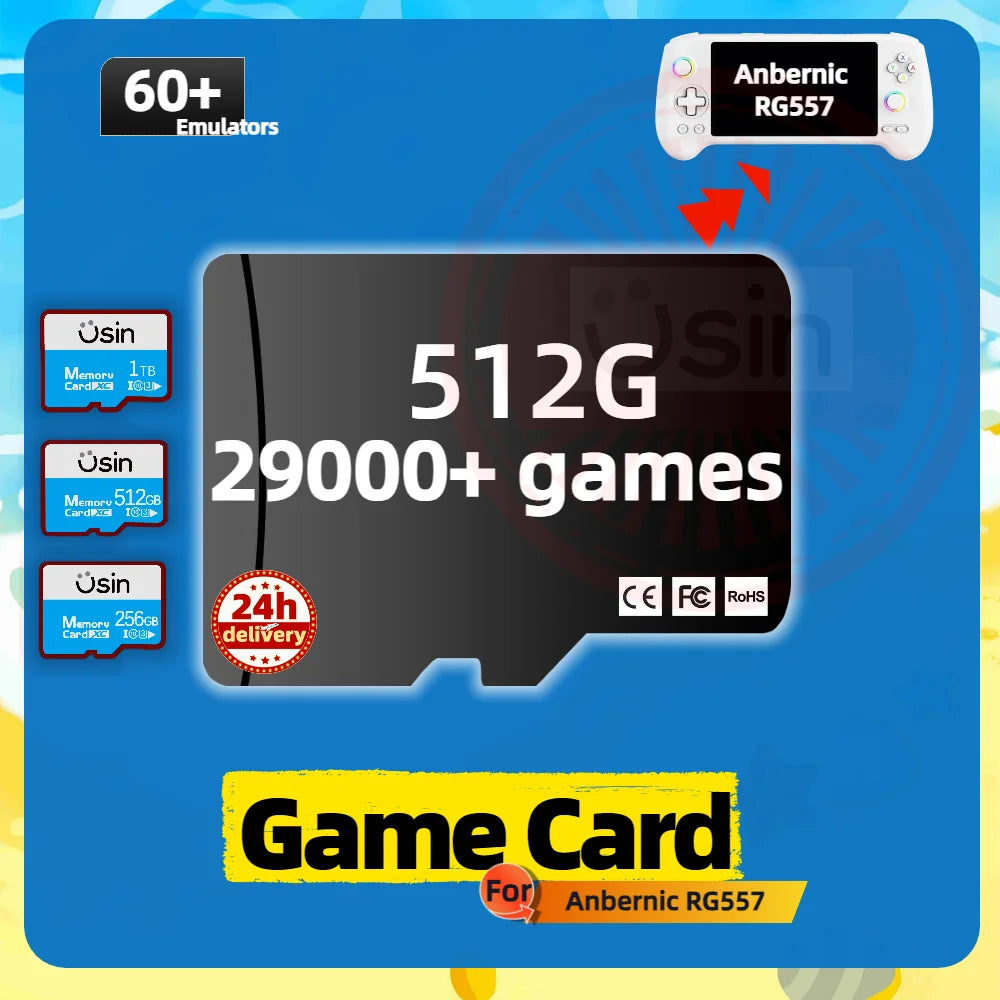 SD Card For Anbernic RG557 WiiU WII DC SS 60+ Platform console Category Retro Classic Game Custom GAMES Memory TF