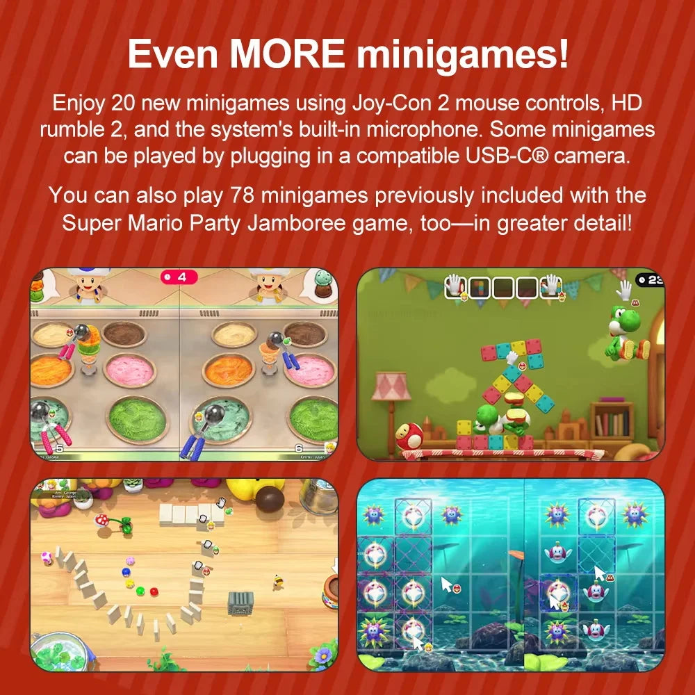 Nintendo Switch 2 Super Mario Party Jamboree+Jamboree TV Juegos Games Deals 100% Official Physical Game Card Multiplayer Game