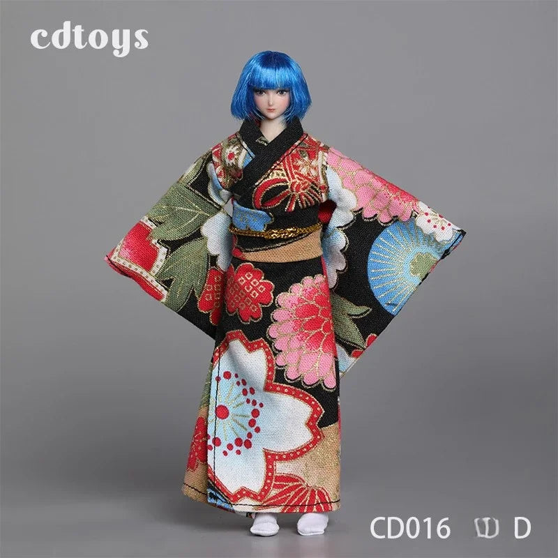 Cdtoys Cd016 1/12 Scale Female Soldiers Kimonos with Belt Suit Clothes Model for 6 Inch TBLeague Body Action Toy Figures