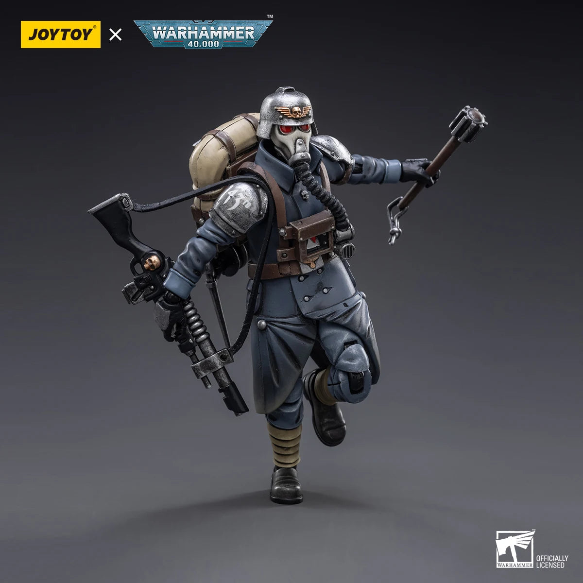 JOYTOY 1/18 Action Figure Warhammer 40K Astra Militarum Death Korps of Krieg Veteran Squad Model Toy Gifts