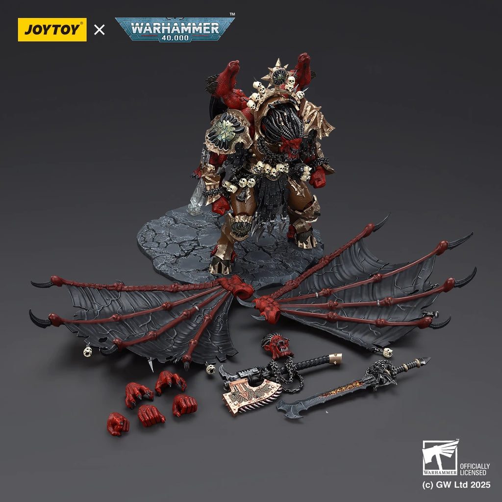 JOYTOY Warhammer 40K 1/18 Scale World Eaters Angron Daemon Primarch of Khorne 38CM Action Figure Model Toys 2025 Version