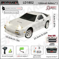 Skymaker AE86 Модел LD1801 RX-7 FC LD1802 1:18 RC Дрифт Количка 1/18 2.4G Дистанционно Управление ESP Жироскоп LED Мини RC Състезателни Колички Играчки