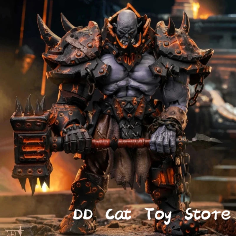 In Stock 1/10 Guardian Of The Horde Mithril Action No.05  Magma Forgemaster 7inch Action Figure Grey Knight Soldier Model Gift