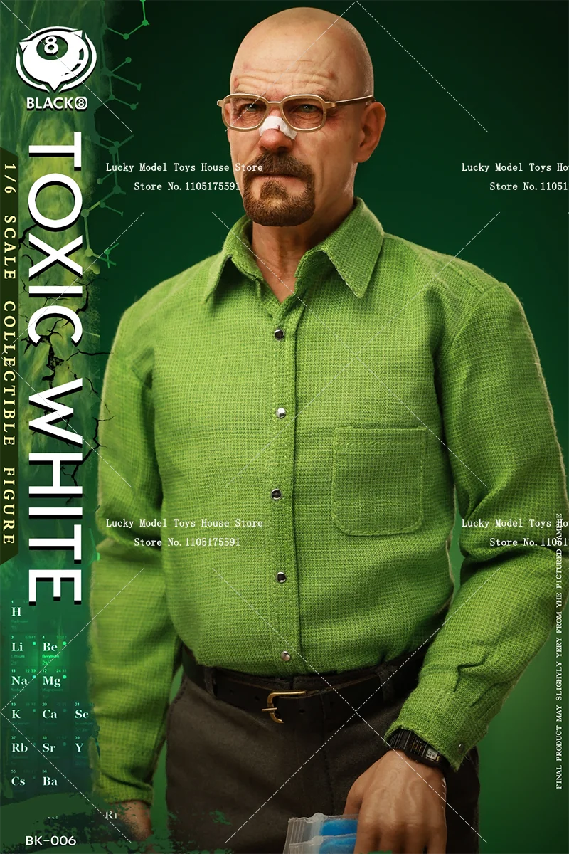Black 8 Toys BK-006 1/6 Collectible Toxic White Action Figure Breaking Bad Chemical Teacher Great Villain Delicate 12" Soldier