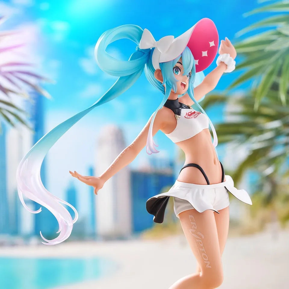 Judai Original FuRyu Racing Miku 2024 Summer Holiday Trio Try IT Action Figure Model Doll Toys