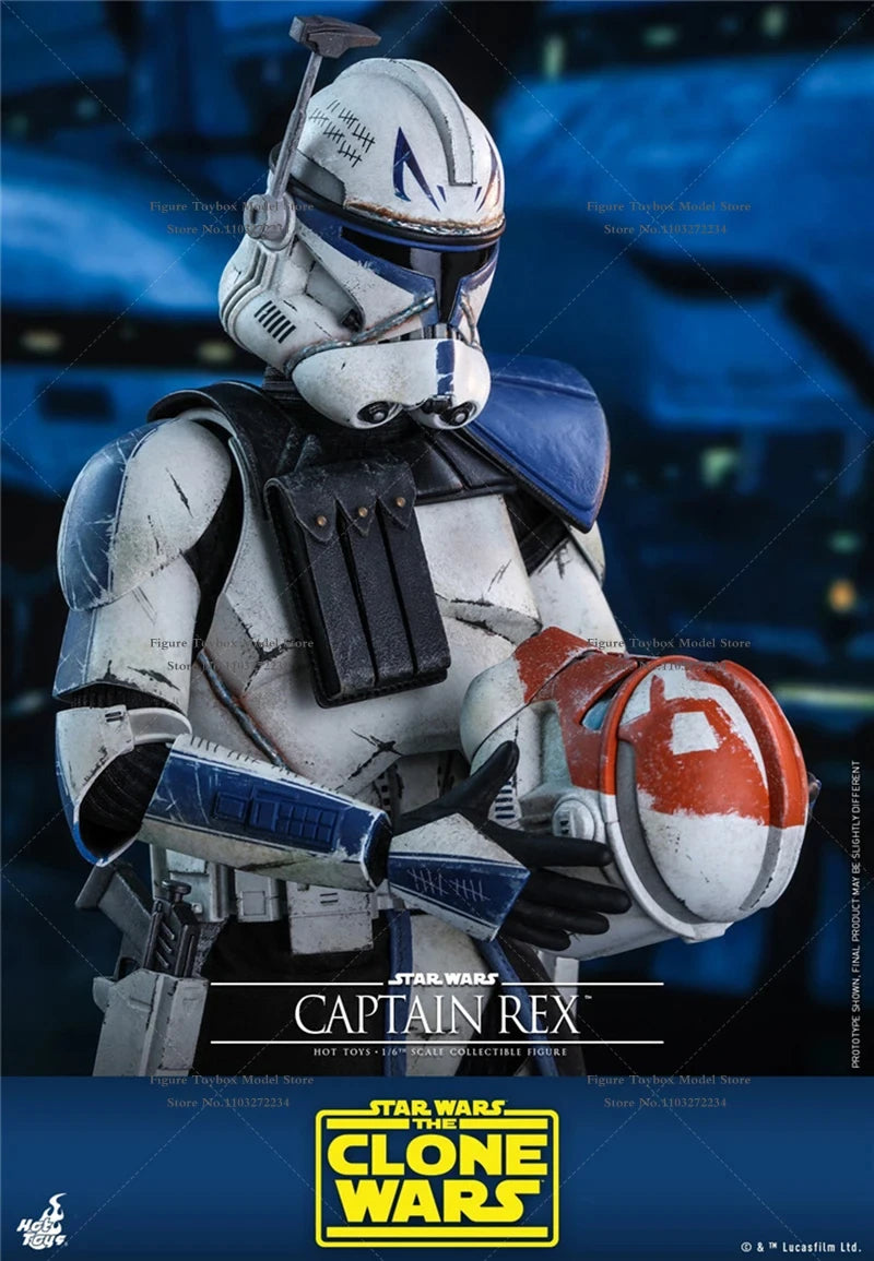 HOTTOYS HT 1/6 TMS018 Captain Rex Collectible Action Figure Star Wars: The Clone Wars Fiction Movie Simulation 12" Male Soldier