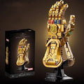 32cm Iron Man Series Thanos Infinity Gloves Marvel Figure Toys Nano Gauntlet Plastic Iron Man Diy Puzzle Model Ornaments Gifts