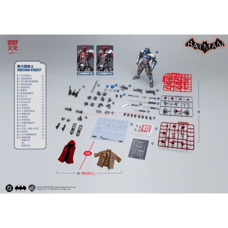 Original HEMOXIAN Arkham Knight Assembly Model YuanYe Over Zero Batman Action Figures 1/10 Statue Collection Kid Toy Gift