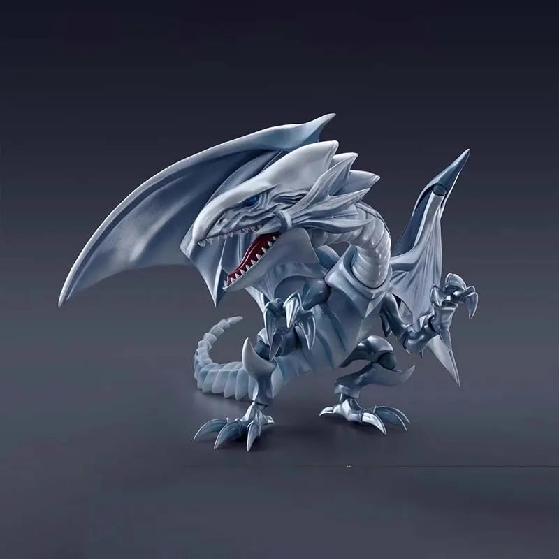 Bandai Authentic Yu Gi Oh Anime Figure SHM Blue-Eyes White Dragon High Poseability Collectibles Action Figures Toys For Boy Gift