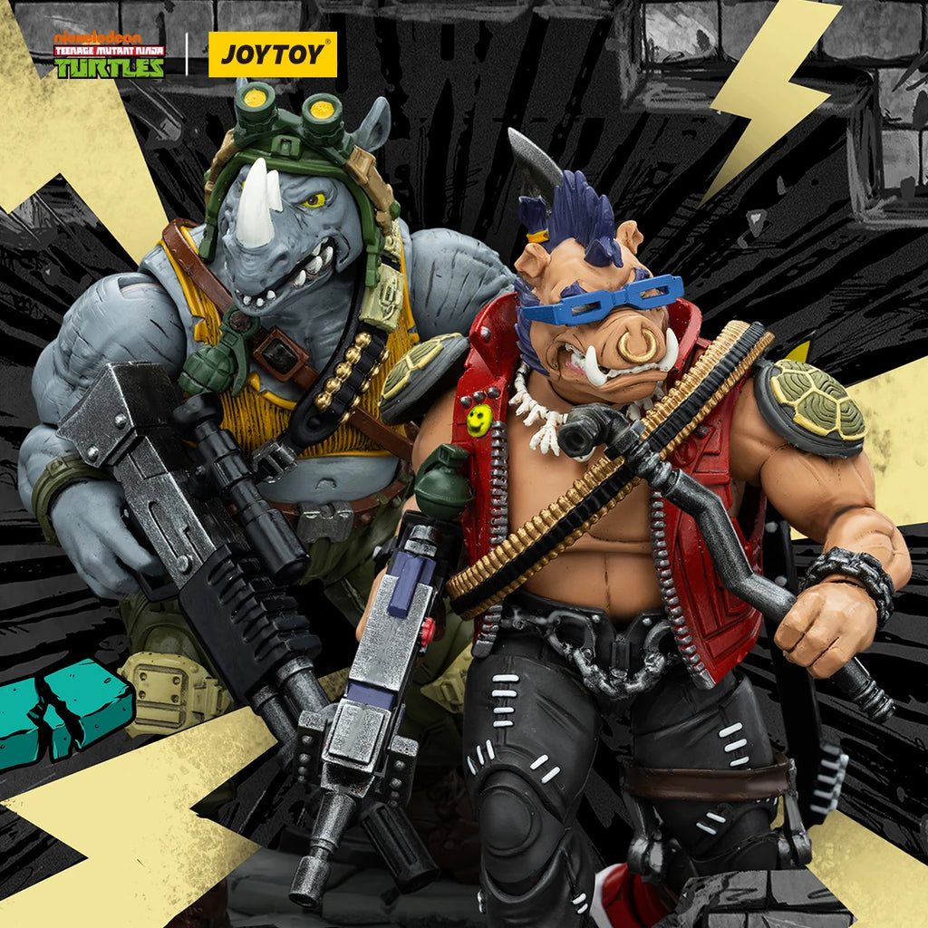 [Pre Order]JOYTOY TMNT 1/18 Action Figure Teenage Mutant Ninja Turtles Turtle Shredder Beebop Rocksteady figures Toys