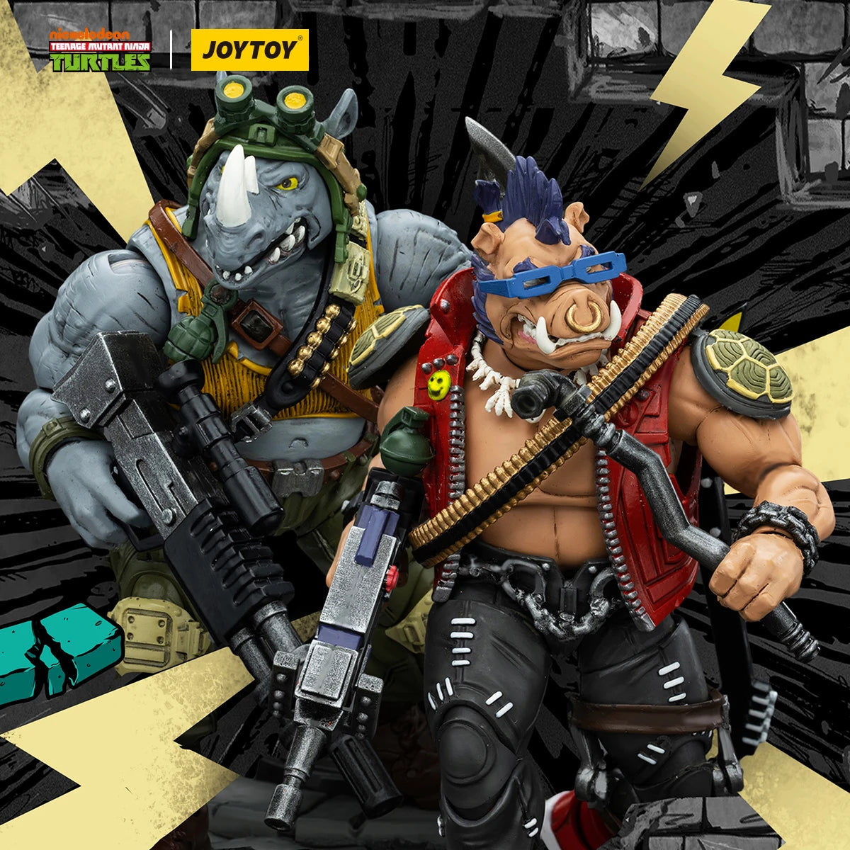 [Pre Order]JOYTOY TMNT 1/18 Action Figure Teenage Mutant Ninja Turtles Turtle Shredder Beebop Rocksteady figures Toys