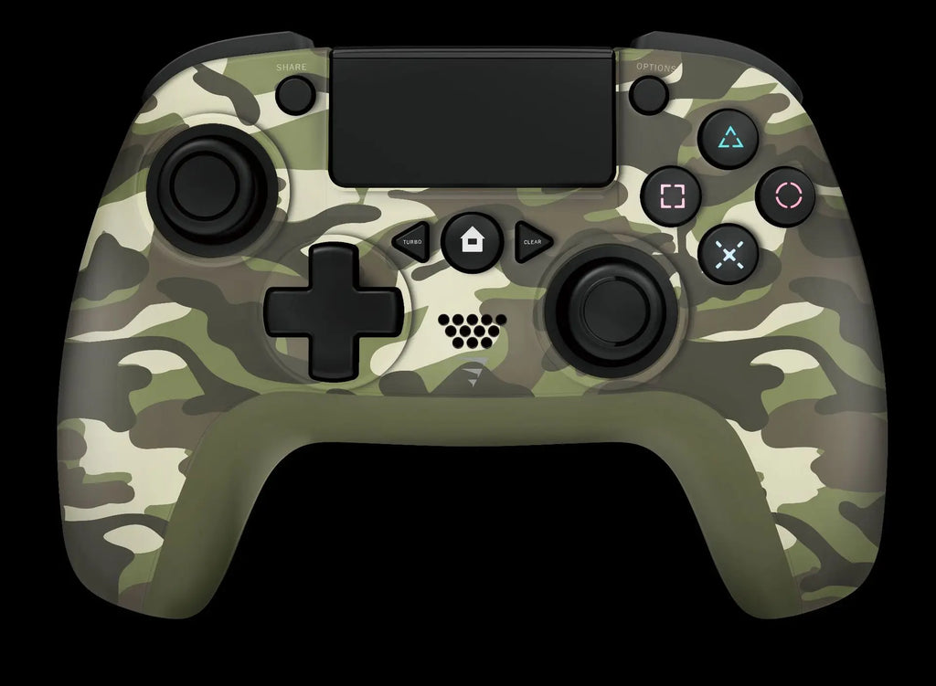 NEW Q600 Wireless Controller for PS4, Wireless Remote Gamepad with Unique Cracked Design/8 Adjustable LED Colors