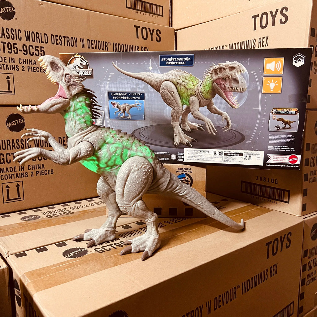 Jurassic World Indominus Rex Dinosaur Toy with Lights, Sounds & Motion, Camouflage 'n Battle I-Rex Jurassic Park Dinosaurs Toys