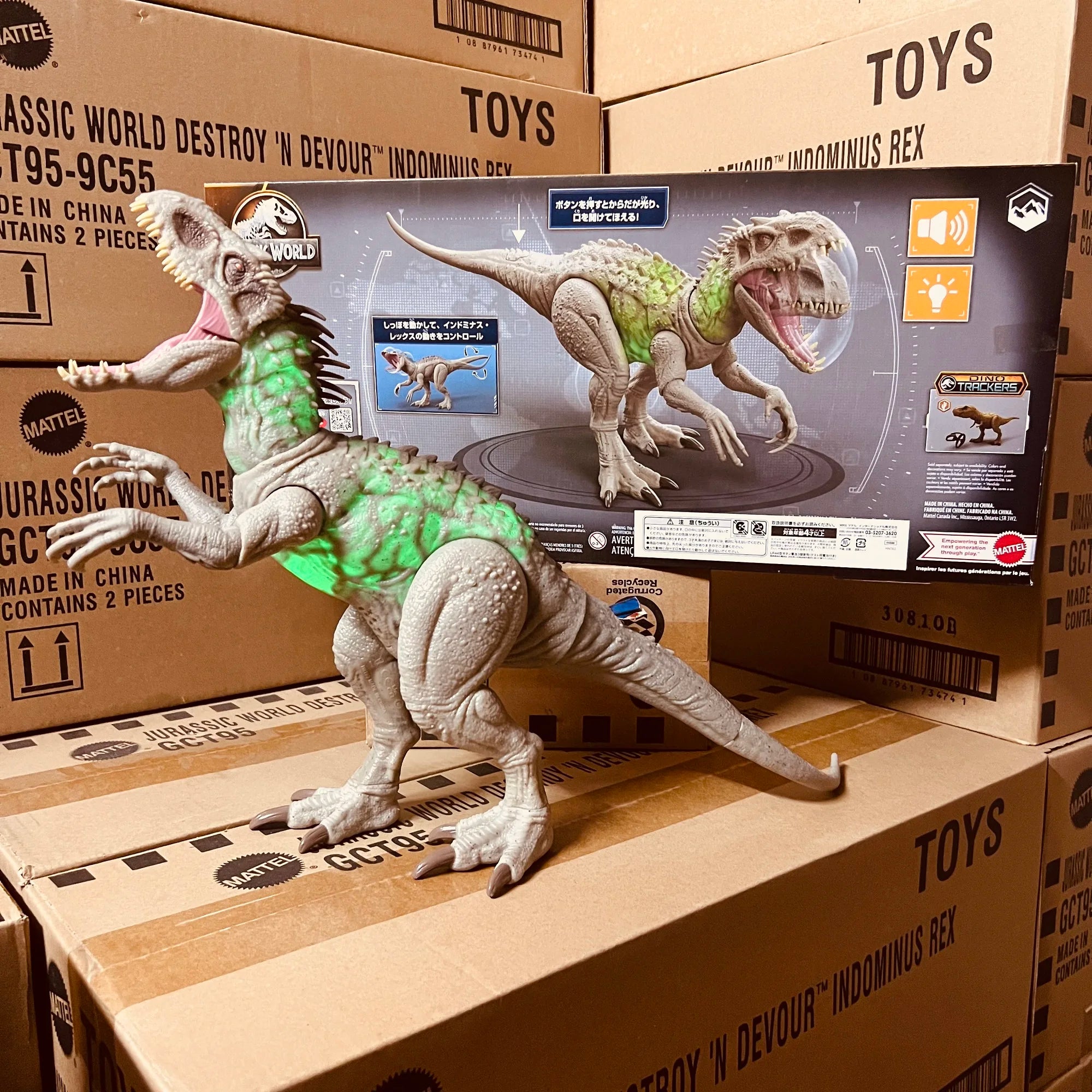 Jurassic World Indominus Rex Dinosaur Toy with Lights, Sounds & Motion, Camouflage 'n Battle I-Rex Jurassic Park Dinosaurs Toys