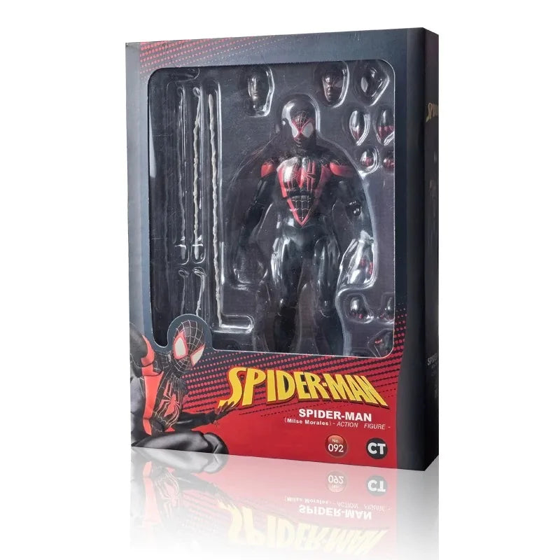 CT Toys Maf 092 Spiderman Miles Morales Action Figure Ultimate Spiderman Figurine PVC Collection Comics Miles Model Toys